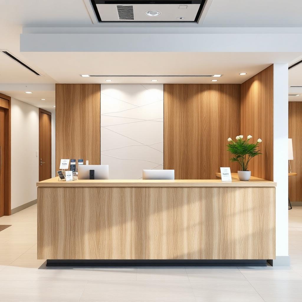 Accueil cabinet médical avec banque sur mesure