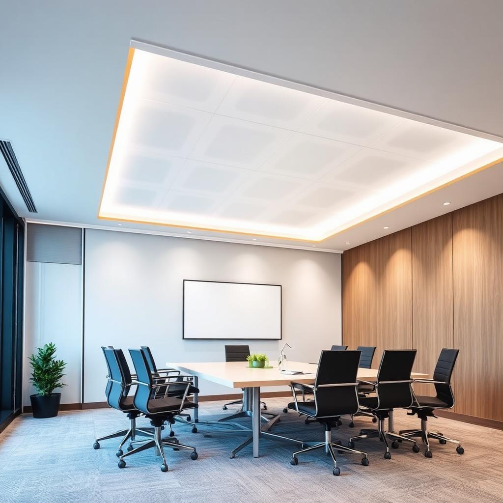 Faux plafond BA13 salle de réunion